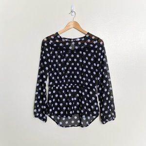 Disney | Black and White Polka Dot Blouse